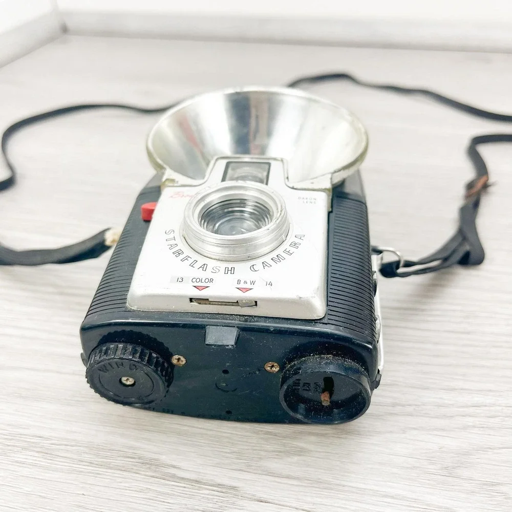 Retro Camera Shelf Decor - Kodak Brownie Starflash Camera Made in USA